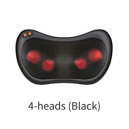 Portable Electric Massage Pillow 4 head black