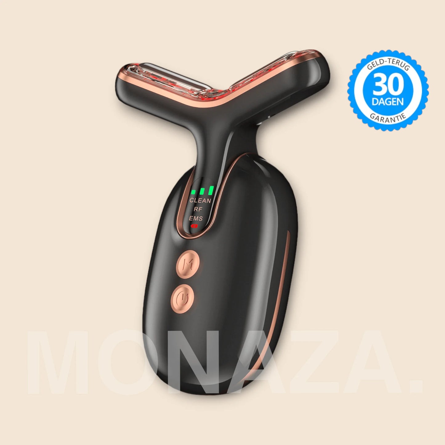 Showing black with led Portable Face Massager for Skin Care