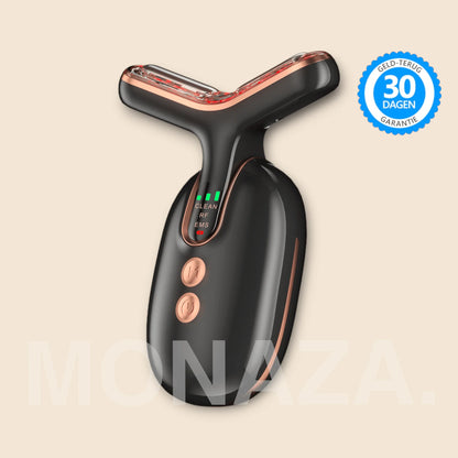 Showing black with led Portable Face Massager for Skin Care