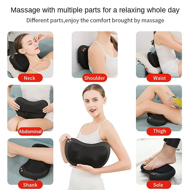 showing Portable Electric Massage Pillow when use in female body parts