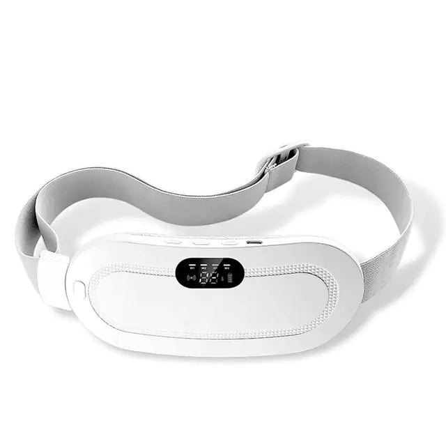 White Abdominal Massage Belt with led screen