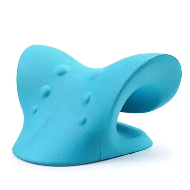 presenting bluegreen chiropractic massage pillow